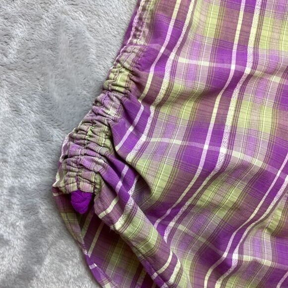 The North Face Boulder Penelope Shirt Top Womens L Purple Green Plaid Vented - Picture 11 of 14